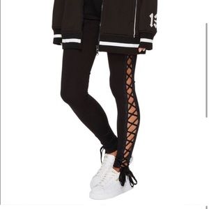 Fenty Puma Black Lace Up Leggings